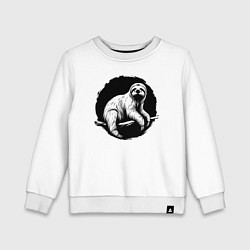 Детский свитшот Ленивец в круге