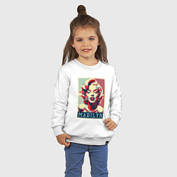 Свитшот хлопковый детский Marilyn, цвет: белый — фото 2
