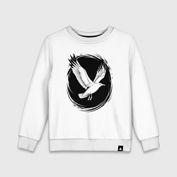 Детский свитшот Чайка в черном круге