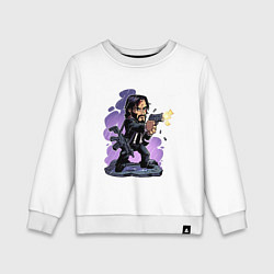 Свитшот хлопковый детский Джон Уик, цвет: белый