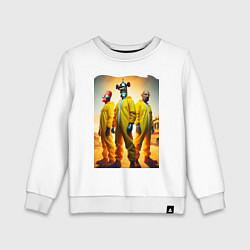 Свитшот хлопковый детский Зойдберг Хайзенберг и Бендер пустились во все тяжк, цвет: белый