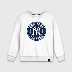 Свитшот хлопковый детский New York Yankees - baseball team logo, цвет: белый