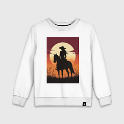 Детский свитшот Всадница в стиле дикого запада