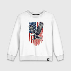 Детский свитшот Орёл на фоне американского флага USA