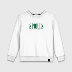 Свитшот хлопковый детский Sporty Rich Health Group, цвет: белый