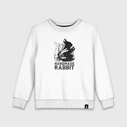 Свитшот хлопковый детский Handmade rabbit, цвет: белый