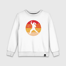 Свитшот хлопковый детский Judo girl, цвет: белый