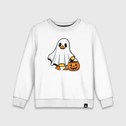 Детский свитшот Утенок в костюме приведения - Хэллоуин