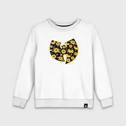 Свитшот хлопковый детский Wu-Tang flowers, цвет: белый