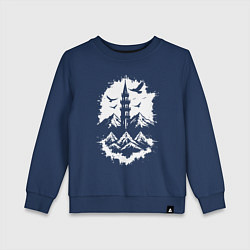 Детский свитшот Башня с орлами в горах