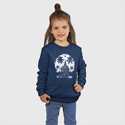 Свитшот хлопковый детский Лунный храм и слоны, цвет: тёмно-синий — фото 2