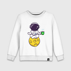 Свитшот хлопковый детский Moon yoga, цвет: белый