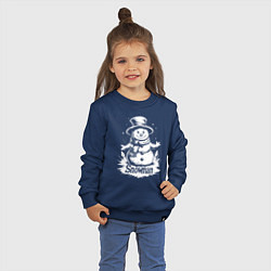 Свитшот хлопковый детский Зимний джентльмен, цвет: тёмно-синий — фото 2