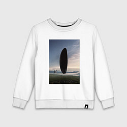 Свитшот хлопковый детский Прибытие, цвет: белый