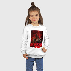 Свитшот хлопковый детский Пятеро и демогоргон Загадочные события финал, цвет: белый — фото 2