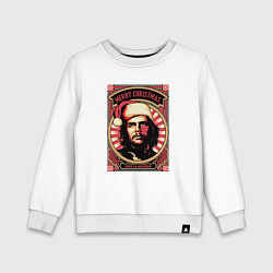Свитшот хлопковый детский Новогодний Че Гевара, цвет: белый