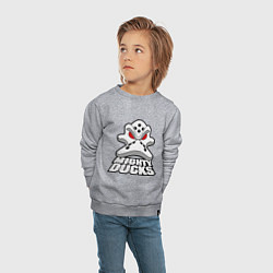 Свитшот хлопковый детский HC Anaheim Ducks, цвет: меланж — фото 2