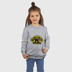 Свитшот хлопковый детский HC Boston Bruins Label, цвет: меланж — фото 2