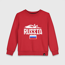 Свитшот хлопковый детский Russia, цвет: красный