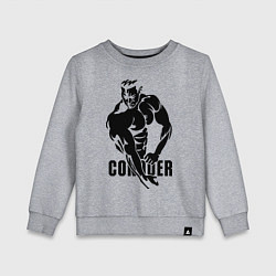 Свитшот хлопковый детский Conquer, цвет: меланж
