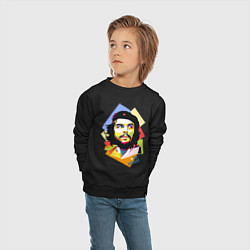 Свитшот хлопковый детский Che Guevara Art, цвет: черный — фото 2