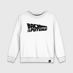 Свитшот хлопковый детский Back to the future, цвет: белый