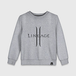 Свитшот хлопковый детский Lineage logo, цвет: меланж