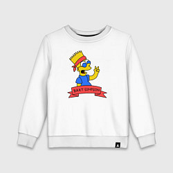 Свитшот хлопковый детский Bart Simpson: Peace, цвет: белый