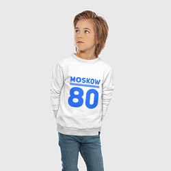 Свитшот хлопковый детский Moskow 80, цвет: белый — фото 2