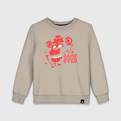 Свитшот хлопковый детский Freddy Game Over, цвет: миндальный