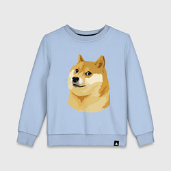 Свитшот хлопковый детский Doge, цвет: мягкое небо