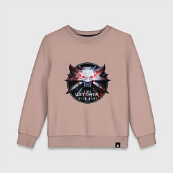 Свитшот хлопковый детский The Witcher 3, цвет: пыльно-розовый