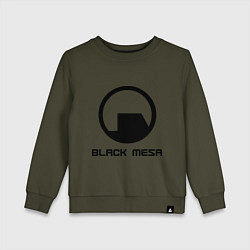 Свитшот хлопковый детский Black Mesa: Logo, цвет: хаки