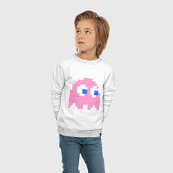 Свитшот хлопковый детский Pac-Man: Pinky, цвет: белый — фото 2