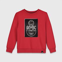 Свитшот хлопковый детский AC/DC: Let there be rock, цвет: красный