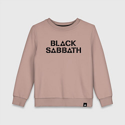 Свитшот хлопковый детский Black Sabbath, цвет: пыльно-розовый