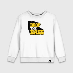 Свитшот хлопковый детский DROP THE BASS Old School, цвет: белый