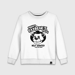 Свитшот хлопковый детский Freddy Fazbear's Pizza, цвет: белый