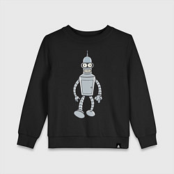 Свитшот хлопковый детский Iron Bender, цвет: черный