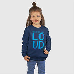 Свитшот хлопковый детский Thinking Out: Loud, цвет: тёмно-синий — фото 2