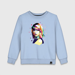 Свитшот хлопковый детский Taylor Swift Art, цвет: мягкое небо