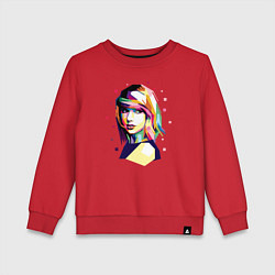 Свитшот хлопковый детский Taylor Swift Art, цвет: красный