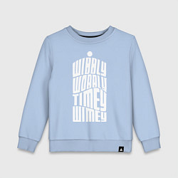 Свитшот хлопковый детский Talk Whovian To Me, цвет: мягкое небо