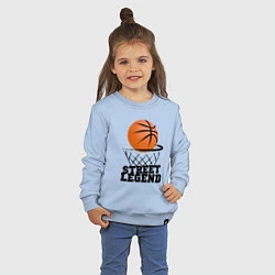 Свитшот хлопковый детский Баскетбол, цвет: мягкое небо — фото 2