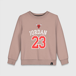 Свитшот хлопковый детский Jordan 23, цвет: пыльно-розовый