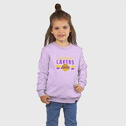 Свитшот хлопковый детский Los Angeles Lakers, цвет: лаванда — фото 2