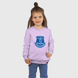 Свитшот хлопковый детский Эвертон logo - nil satis nisi optimum, цвет: лаванда — фото 2