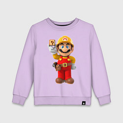 Свитшот хлопковый детский Super Mario, цвет: лаванда