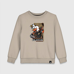 Свитшот хлопковый детский Anaheim Ducks, цвет: миндальный