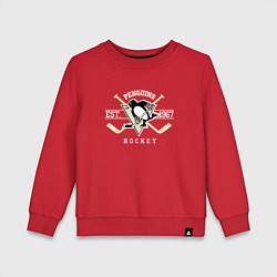 Свитшот хлопковый детский Pittsburgh Penguins: Est.1967, цвет: красный